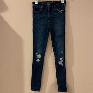 abercrombie dark wash skinny jeans
